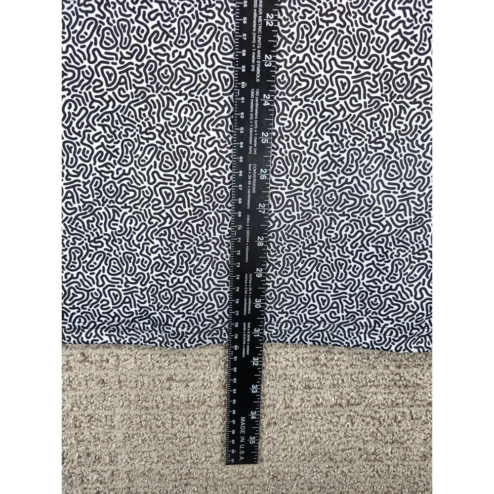 Bogey Bros Mens Golf Polo Shirt XL Black White Maze Print Short Sleeve Button Up - Picture 8 of 8